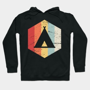 Retro Camper Tent Icon Hoodie